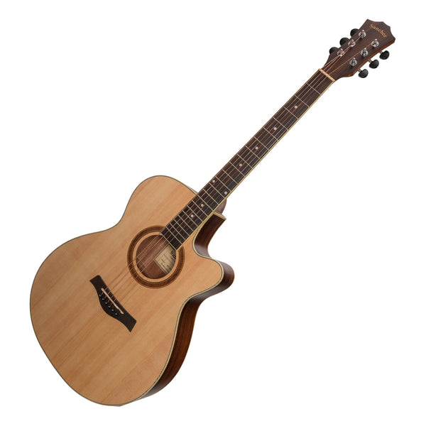 Sanchez Acoustic-Electric Small Body Cutaway Guitar Pack (Spruce/Rosewood)