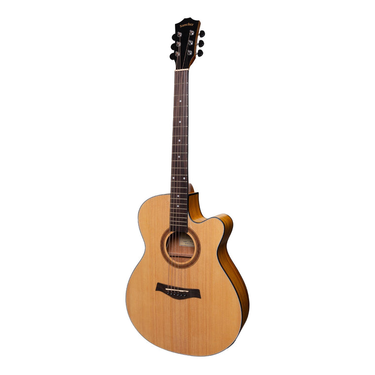 Sanchez Acoustic-Electric Small Body Cutaway Guitar (Spruce/Koa)