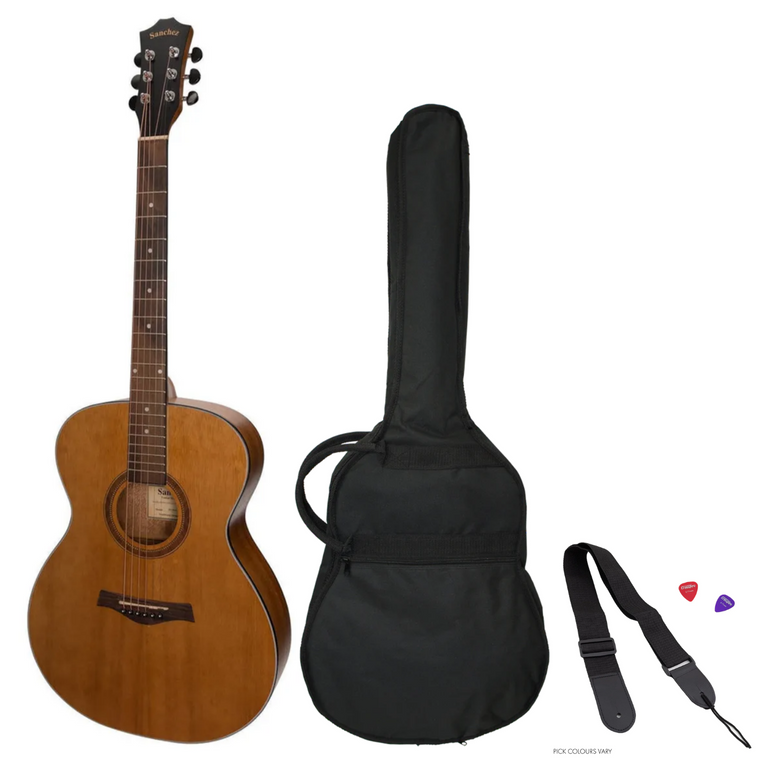 Sanchez Acoustic-Electric Small Body Guitar Pack (Acacia)