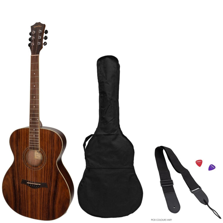 Sanchez Acoustic-Electric Small Body Guitar Pack (Rosewood)