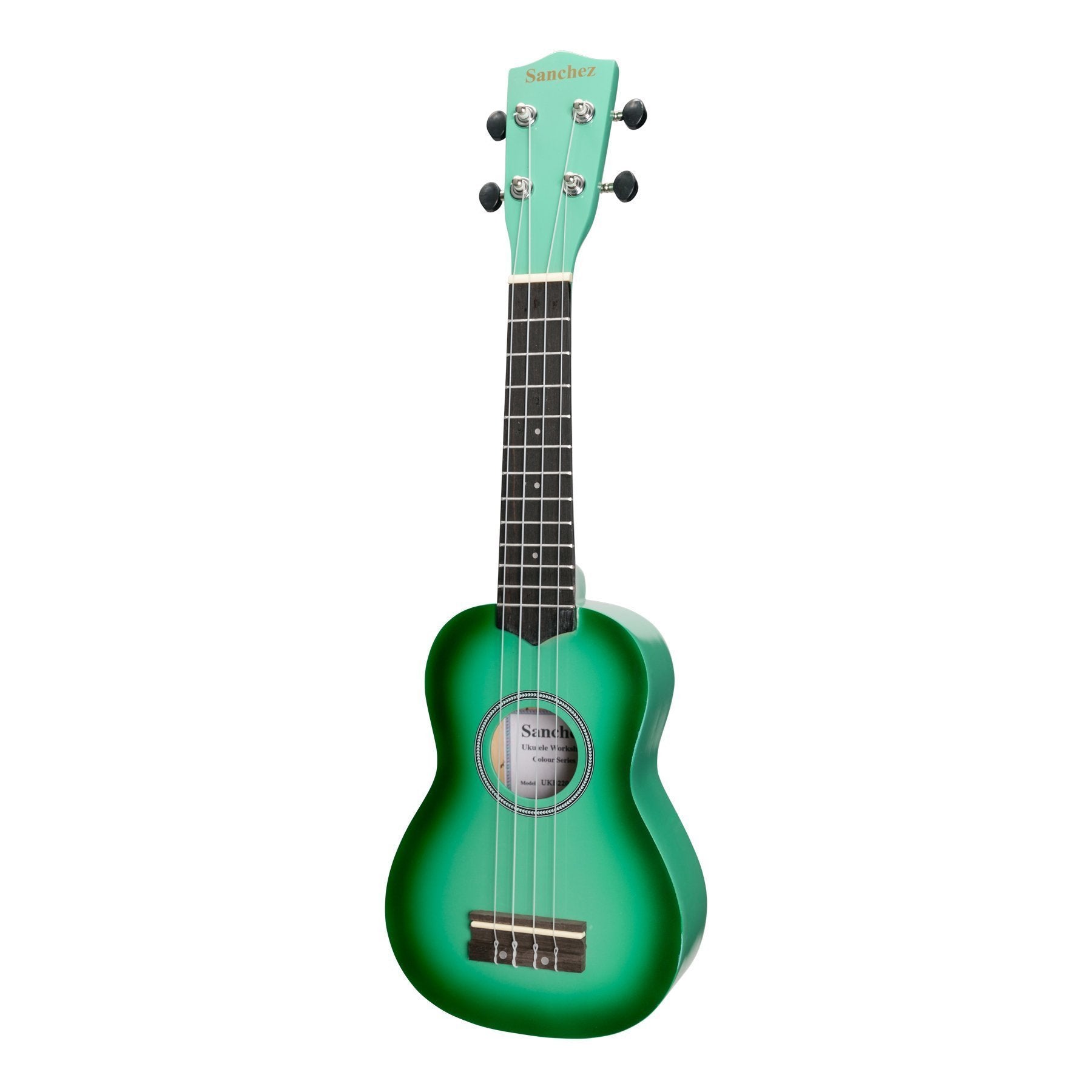 Sanchez 'Colourburst Series' Soprano Ukulele (Greenburst)-SU-CB20-GR