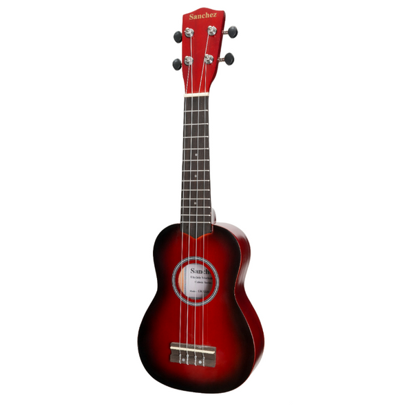 Sanchez 'Colourburst Series' Soprano Ukulele (Redburst)-SU-CB20-RD