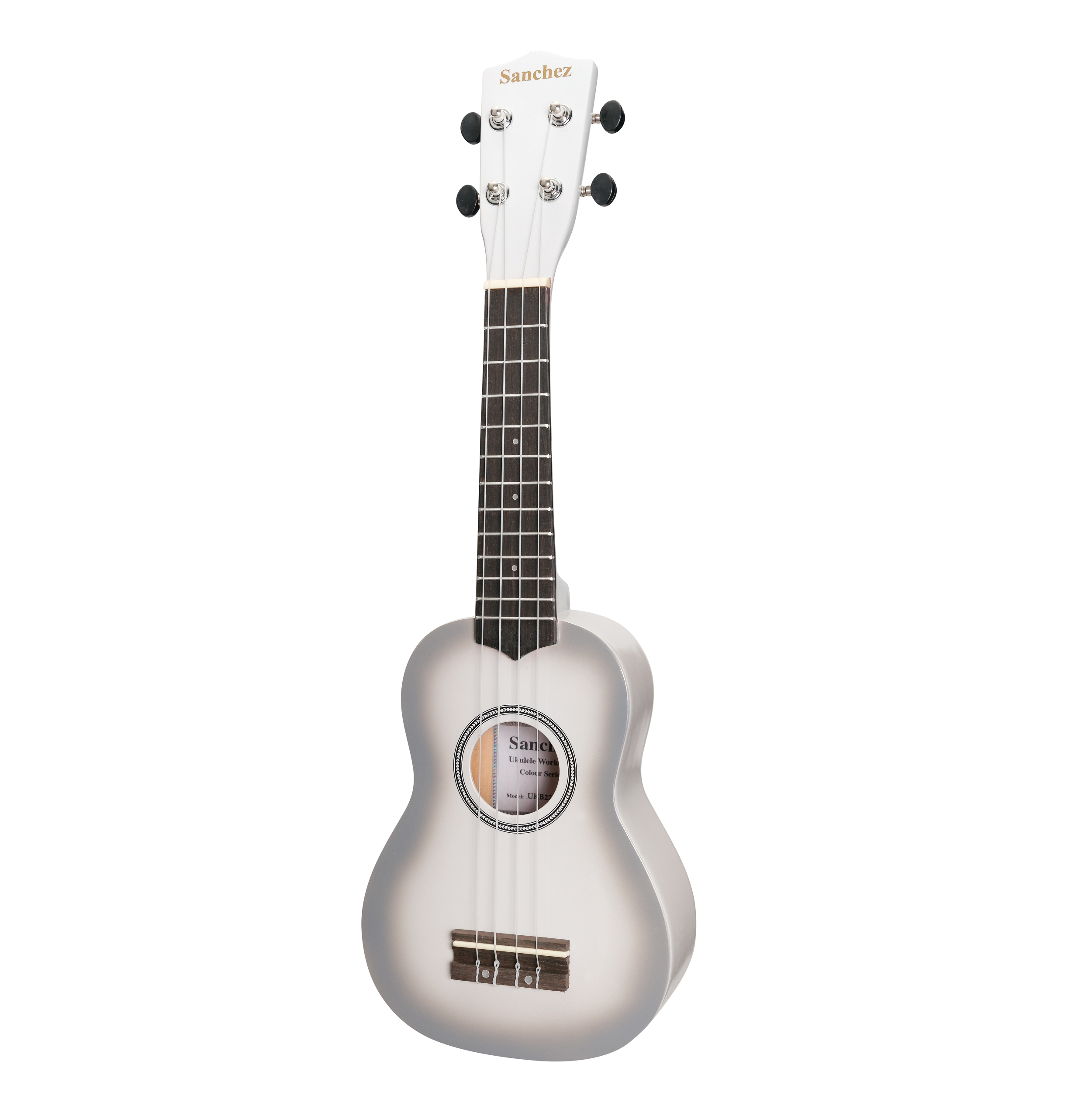 Sanchez 'Colourburst Series' Soprano Ukulele (White)-SU-CB20-WH