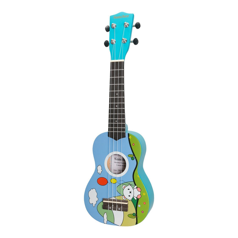 Sanchez 'Friendly Folk' Soprano Ukulele (Blue/Balloon Bear)