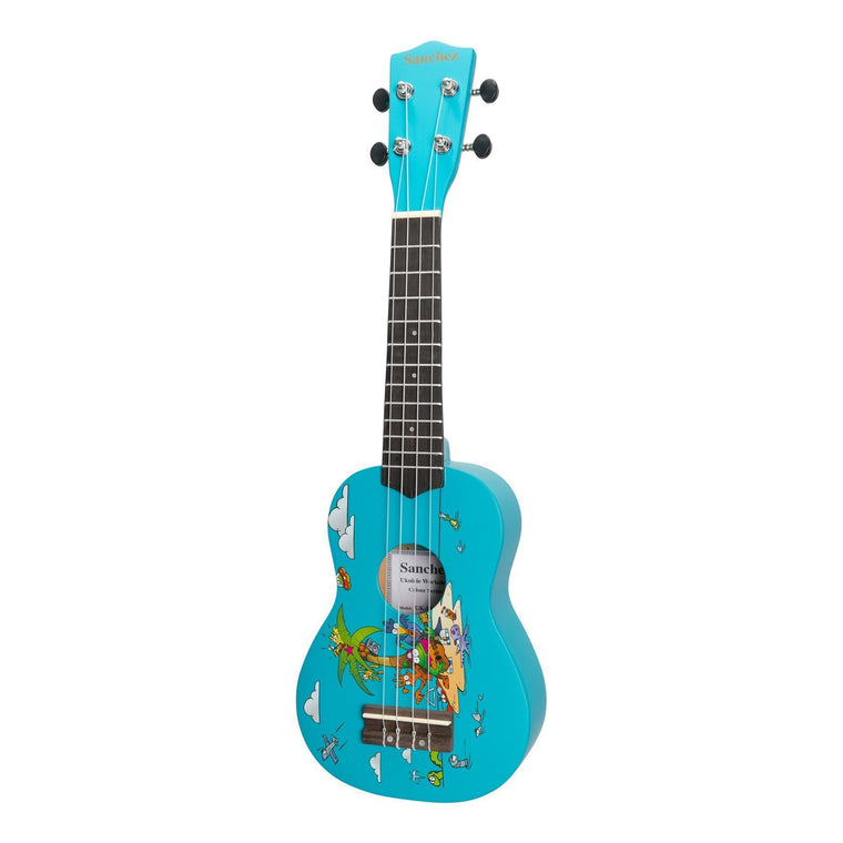 Sanchez 'Friendly Folk' Soprano Ukulele (Blue/Island Party)