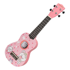 Sanchez 'Friendly Folk' Soprano Ukulele (Pink/Teddy)