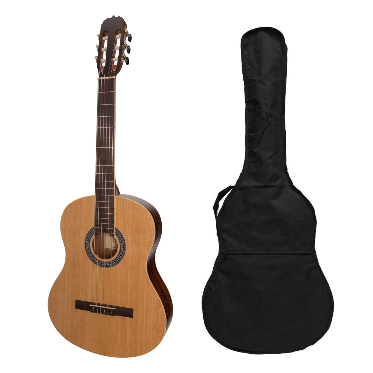 Sanchez Full-size Size Student Classical Guitar with Gig Bag (Spruce/Rosewood)