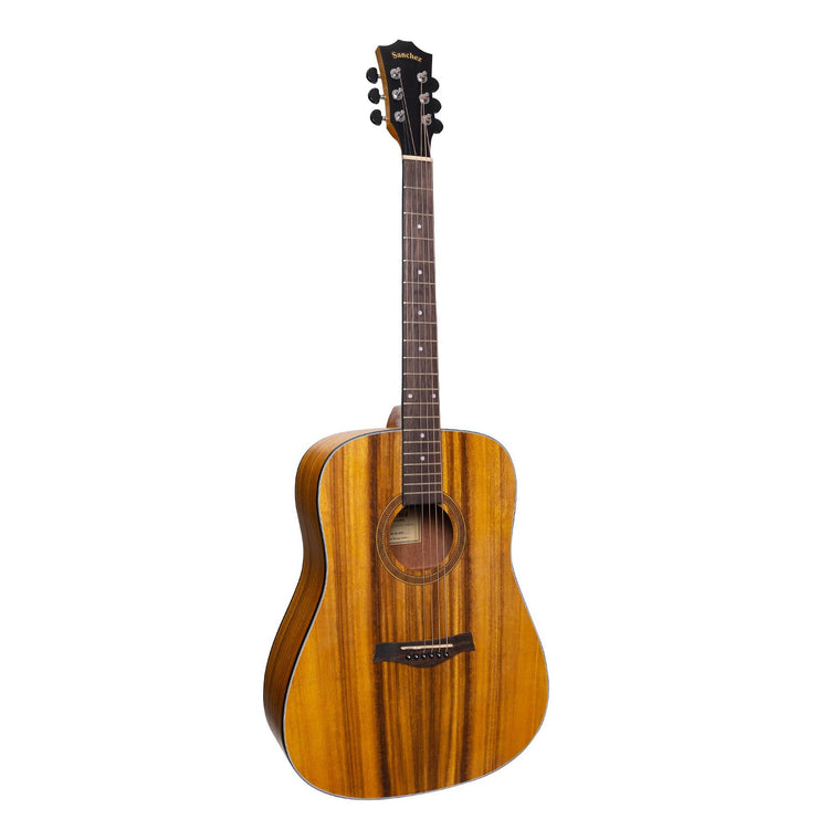 Sanchez Left Handed Acoustic Dreadnought Guitar (Koa)