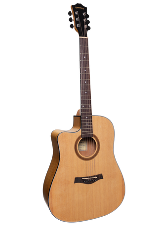 Sanchez Left Handed Acoustic-Electric Dreadnought Cutaway Guitar Pack (Spruce/Acacia)