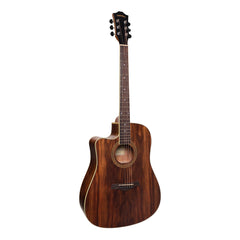 Sanchez Left Handed Acoustic-Electric Dreadnought Cutaway Guitar (Rosewood)-SDC-18L-RWD