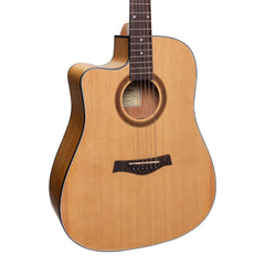 Sanchez Left Handed Acoustic-Electric Dreadnought Cutaway Guitar (Spruce/Acacia)