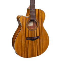 Sanchez Left Handed Acoustic-Electric Small Body Cutaway Guitar (Koa)