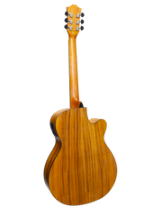 Sanchez Left Handed Acoustic-Electric Small Body Cutaway Guitar Pack (Koa)