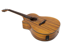 Sanchez Left Handed Acoustic-Electric Small Body Cutaway Guitar Pack (Koa)