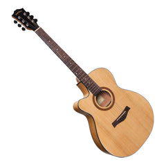 Sanchez Left Handed Acoustic-Electric Small Body Cutaway Guitar (Spruce/Acacia)