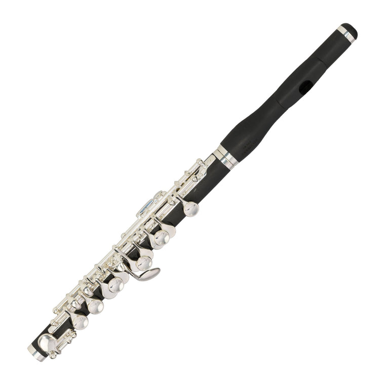 Steinhoff Intermediate Ebonite Piccolo Flute (Black & Silver)