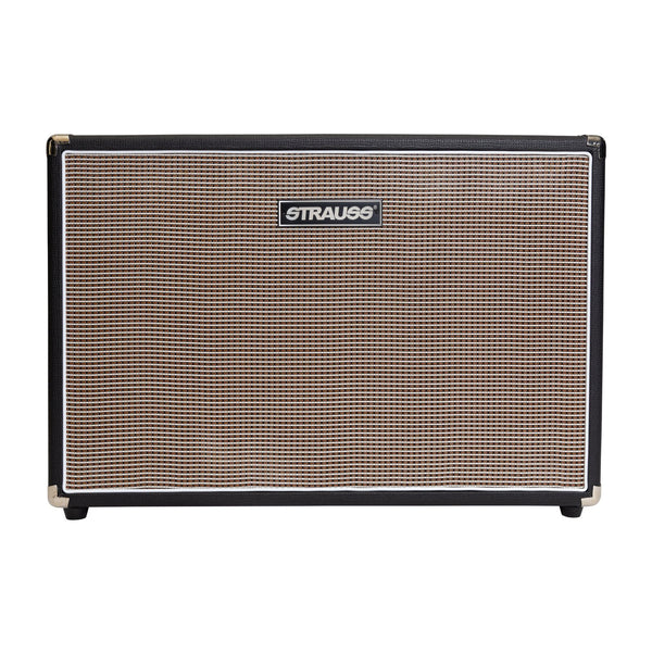 Strauss 2x12 100 Watt Open Back Speaker Cabinet (Black)-SVCAB-212E-BLK