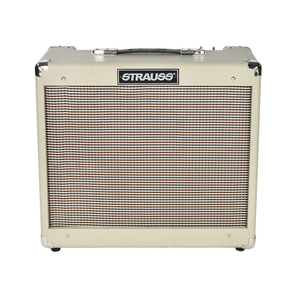 Strauss SVT-20R 20 Watt Combo Valve Amplifier with Reverb (Cream)-SVT-20R-CRM