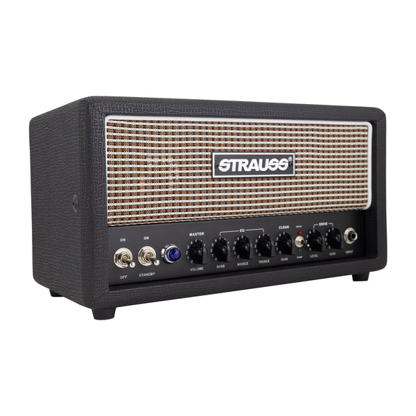 Strauss SVT-H20C2 20/5 Watt Valve Twin Channel Amplifier Head (Black)