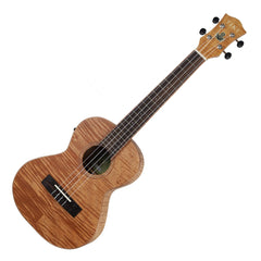 Tiki '2 Series' Mahogany Flame Top Tenor Electric Ukulele with Gig Bag (Natural Satin)