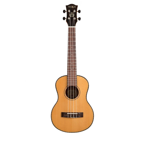 Tiki '22 Series' Spruce Solid Top Tenor Ukulele with Hard Case (Natural Gloss)-TST-22-NGL