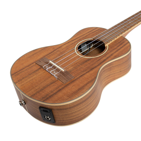 Tiki '3 Series' Koa Electric Tenor Ukulele with Gig Bag (Natural Satin)