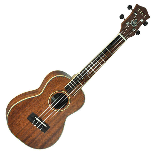 Tiki '5 Series' Mahogany Solid Top Concert Ukulele with Hard Case (Natural Satin)