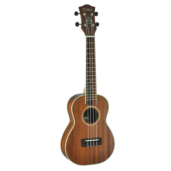 Tiki '5 Series' Mahogany Solid Top Concert Ukulele with Hard Case (Natural Satin)-TMC-5-NST