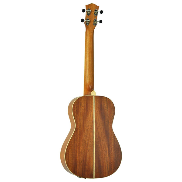 Tiki '5 Series' Mahogany Solid Top Electric Baritone Ukulele with Hard Case (Natural Satin)