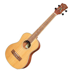 Tiki '7 Series' Cedar Solid Top Electric Tenor Ukulele with Hard Case (Natural Satin)