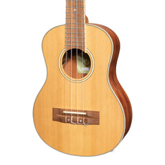 Tiki '7 Series' Cedar Solid Top Electric Tenor Ukulele with Hard Case (Natural Satin)