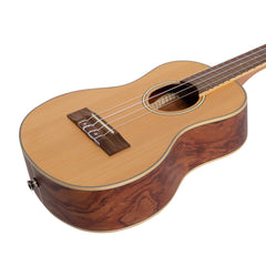 Tiki '7 Series' Cedar Solid Top Tenor Ukulele with Hard Case (Natural Satin)