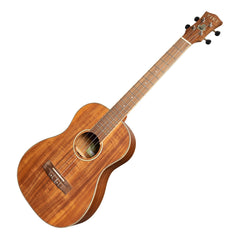 Tiki '9 Series' Koa Solid Top Baritone Ukulele with Hard Case (Natural Satin)