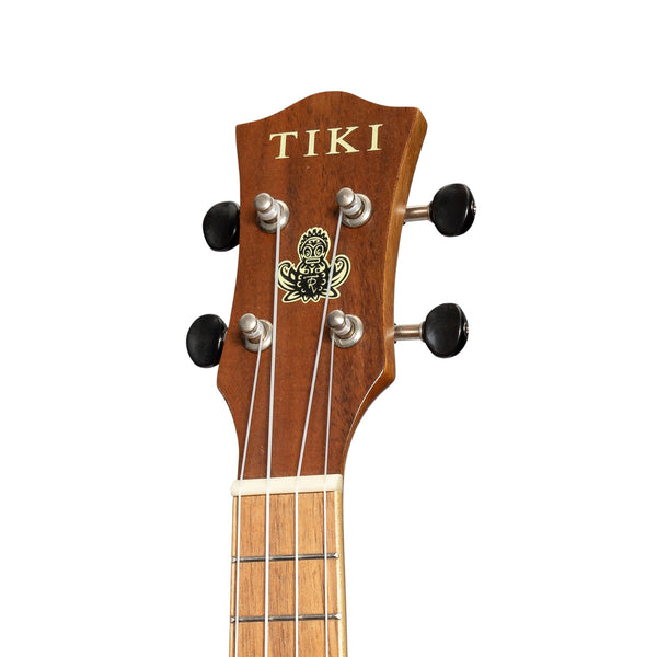 Tiki '9 Series' Koa Solid Top Electric Soprano Ukulele with Hard Case (Natural Satin)