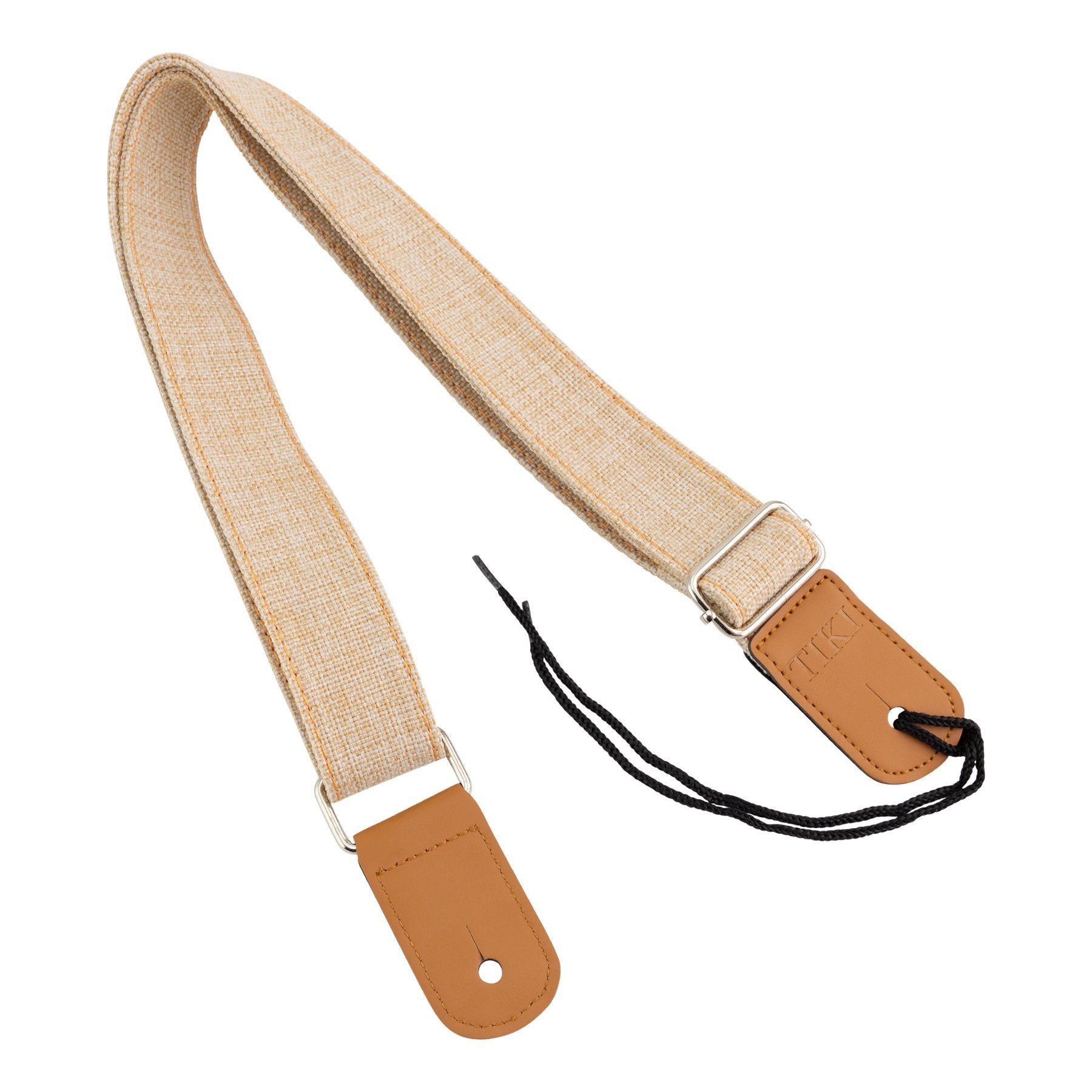 Tiki Cotton & Linen Ukulele Strap (Beige)-TUST-CL3-WHT