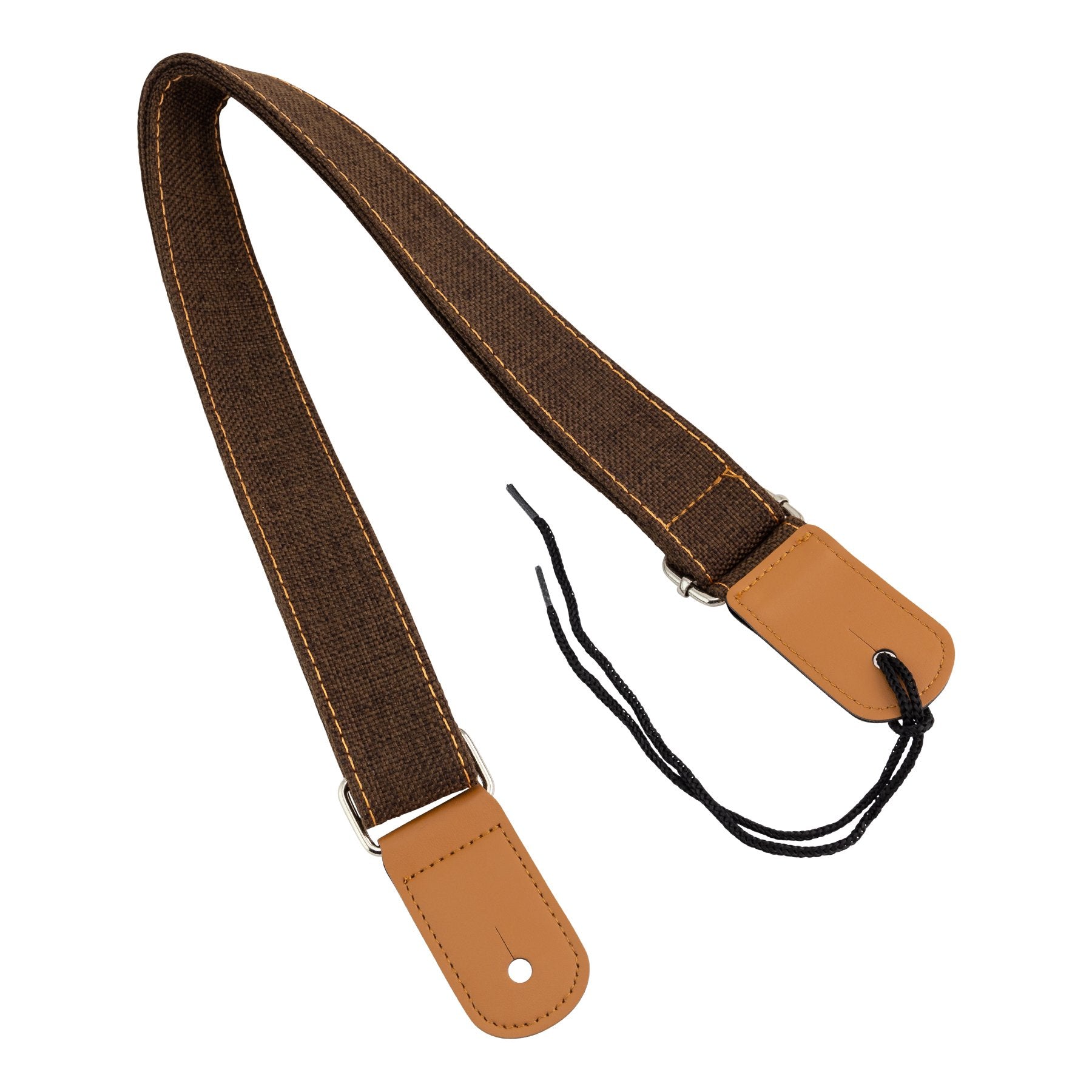 Tiki Cotton & Linen Ukulele Strap (Brown)-TUST-CL3-BRN