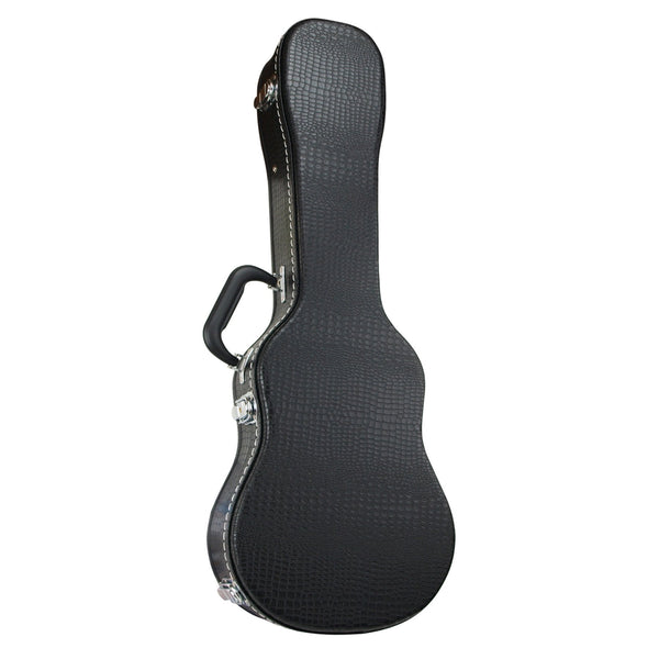 Tiki Deluxe 'Croc' Concert Ukulele Hard Case (Black)-TUC-C-BLK