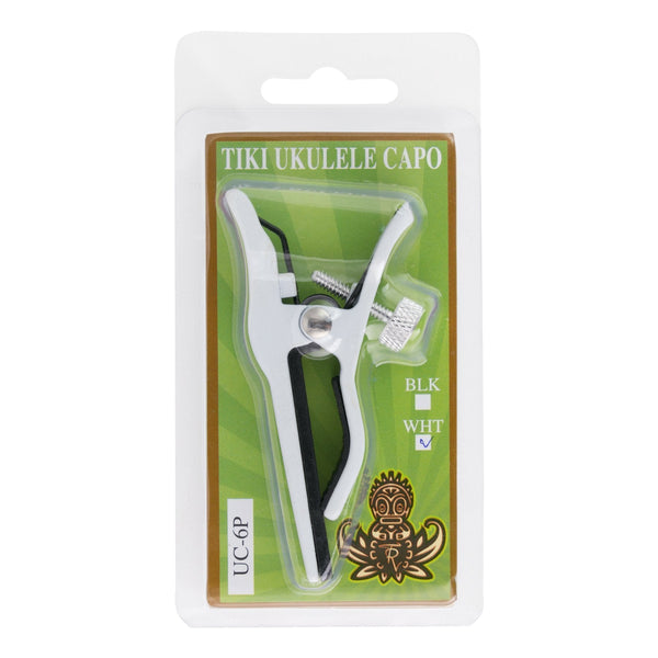 Tiki Quick-Grip Ukulele Capo (White)