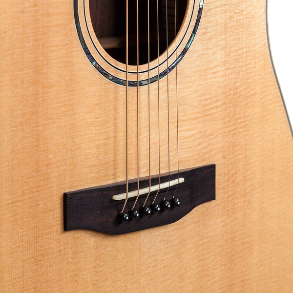 Timberidge '1 Series' Spruce Solid Top Acoustic-Electric Dreadnought Cutaway Guitar (Natural Gloss)