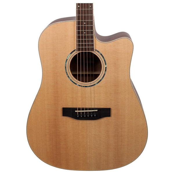 Timberidge '1 Series' Spruce Solid Top Acoustic-Electric Dreadnought Cutaway Guitar (Natural Satin)