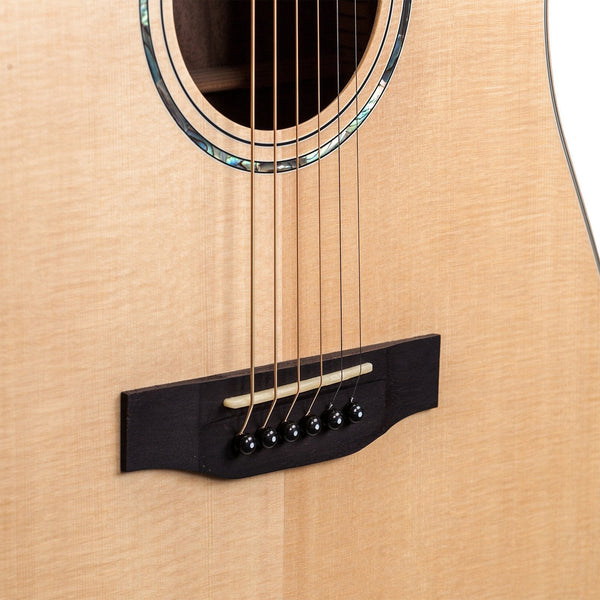 Timberidge '1 Series' Spruce Solid Top Acoustic-Electric Dreadnought Cutaway Guitar (Natural Satin)