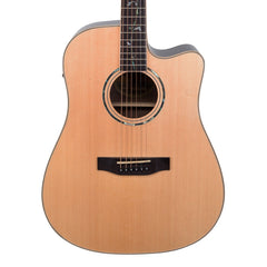 Timberidge '3 Series' Spruce Solid Top Acoustic-Electric Dreadnought Cutaway Guitar with 'Tree of Life' Inlay (Natural Gloss)