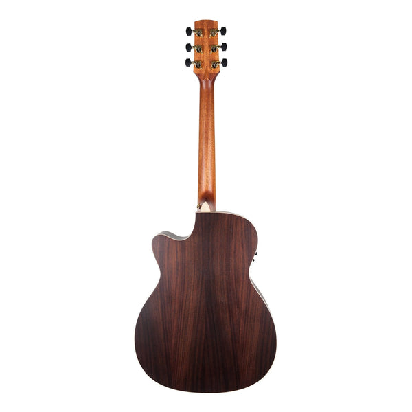 Timberidge '3 Series' Spruce Solid Top Acoustic-Electric Small Body Cutaway Guitar with 'Tree of Life' Inlay (Natural Satin)