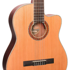 Timberidge '4 Series' Cedar Solid Top Acoustic-Electric Classical Cutaway Guitar (Natural Satin)