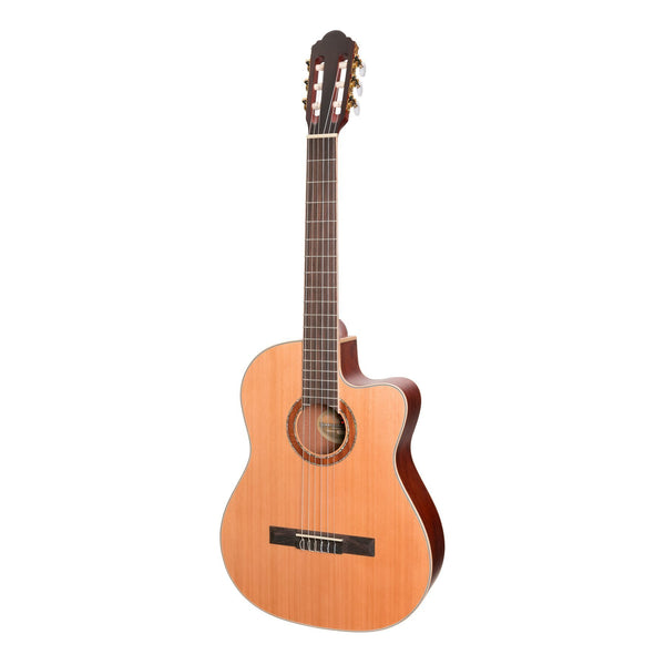 Timberidge '4 Series' Cedar Solid Top Acoustic-Electric Classical Cutaway Guitar (Natural Satin)-TRCC-4-NST