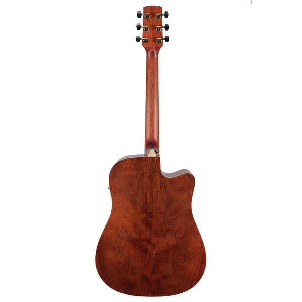 Timberidge '4 Series' Left Handed Cedar Solid Top Acoustic-Electric Dreadnought Cutaway Guitar (Natural Satin)