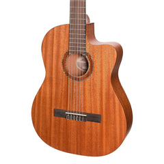 Timberidge 'Messenger Series' Mahogany Solid Top Acoustic-Electric Classical Cutaway Guitar (Natural Satin)