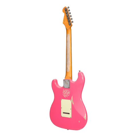 Tokai 'Legacy Series' ST-Style HSS 'Relic' Electric Guitar (Pink)